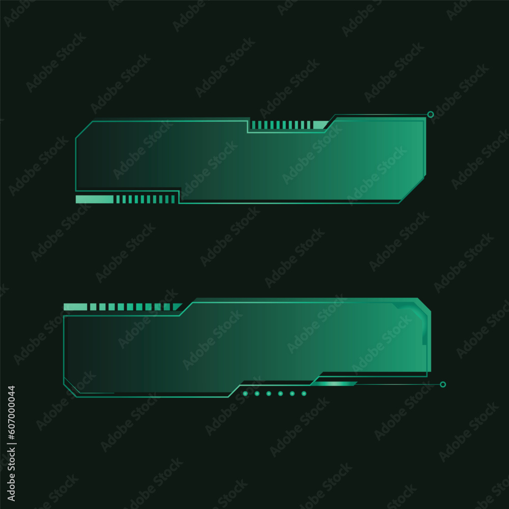 Poster hud futuristic frames user interface element design
