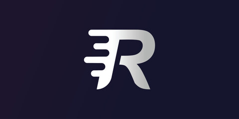 Letter R logo design simple concept Premium Vector - obrazy, fototapety, plakaty