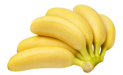 Delicious bananas cut out