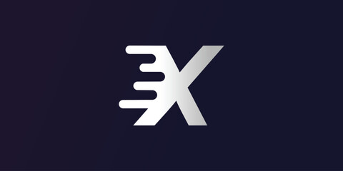 Letter X logo design simple concept Premium Vector - obrazy, fototapety, plakaty