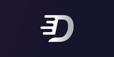 Letter D logo design simple concept Premium Vector - obrazy, fototapety, plakaty