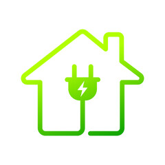 Electric charging at home icon, Ev charging point station, Vector illustration