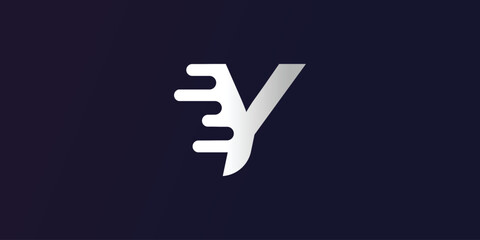 Letter Y logo design simple concept Premium Vector