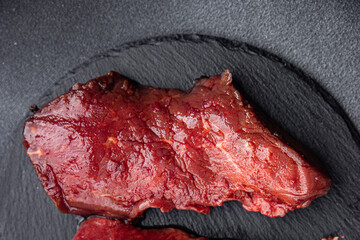 raw veal beef meat fresh meal food on the table copy space food background rustic top view 