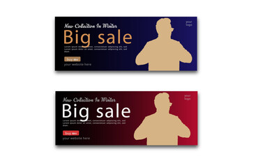 Fashion social media cover and web banner design template