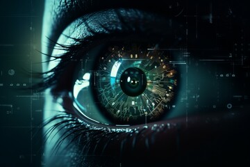 Technology digital eye. Generate Ai