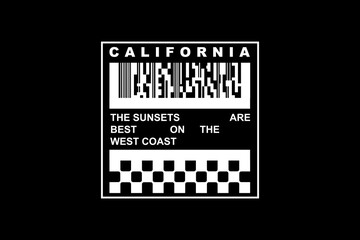 Modern california streetwear graphic design