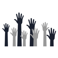 hands reaching for something isolated on transparent background. PNG