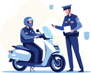 the police are carrying out their daily duties