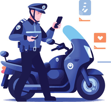 the police are carrying out their daily duties