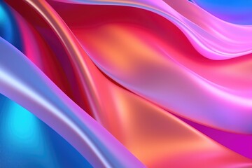 Obraz premium The abstract poster has holographic colors and shadows on it. (Generative AI)