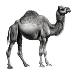 black camel isolated on white