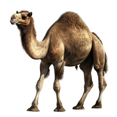brown camel isolated on white