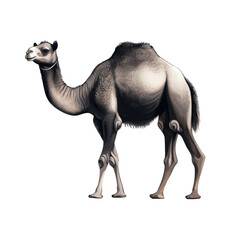 black camel isolated on white