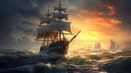 Marine wildlife impact: Illustrations showcase marine animals entangled in or ingesting plastic waste, highlighting the devastating consequences for marine ecosystems. Generative AI