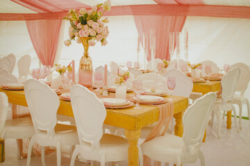 Wedding Decoration detailing with flowers