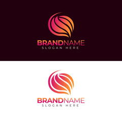 Abstract gradient logo template design vector illustration