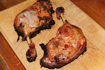 Baked duck legs in the oven