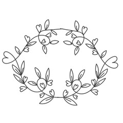 Floral frames, borders, wreaths Trendy Line drawing, line art style isolated  background 