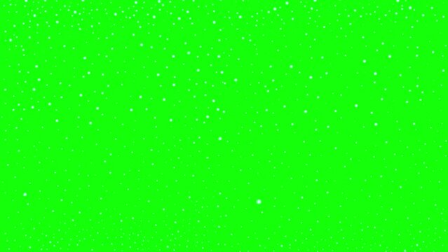 Space stars flat 2d static pulsing greenbox background. Stars, galaxy or nebula moving.

