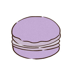 the colorful macaroon (the character with hand-free drawing)