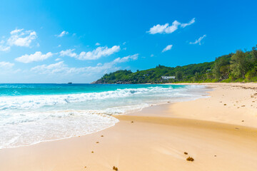 Anse Intendance beach on a sunny day