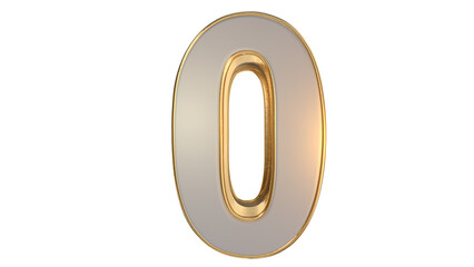 gold 3d number collection number 0 to 9