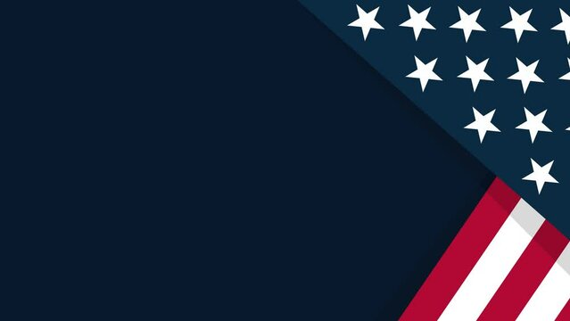 4k American flag animation background