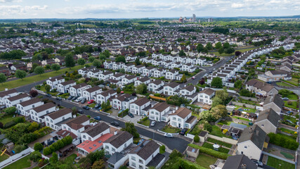limerick city skyline Ireland. beautiful limerick urban cityscape over the river Shannon on a sunny...