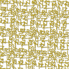 The ancient wall consists of a golden ornament. Art is suitable for the design of royal rooms.