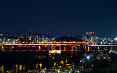 Banpo Night View in Seoul, Korea