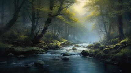 Flowing serenity: Images portray calm and winding rivers, evoking a sense of peace and tranquility. Generative AI9