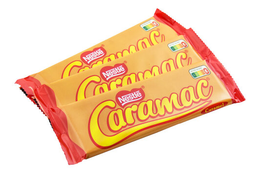 Nestle Caramac Caramel Riegel  close up