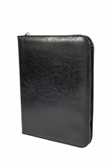 Leather wallet isolated on a white background