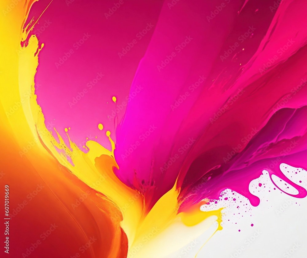 Aufkleber abstract background with vibrant colors and fluid shapes with generative ai technology