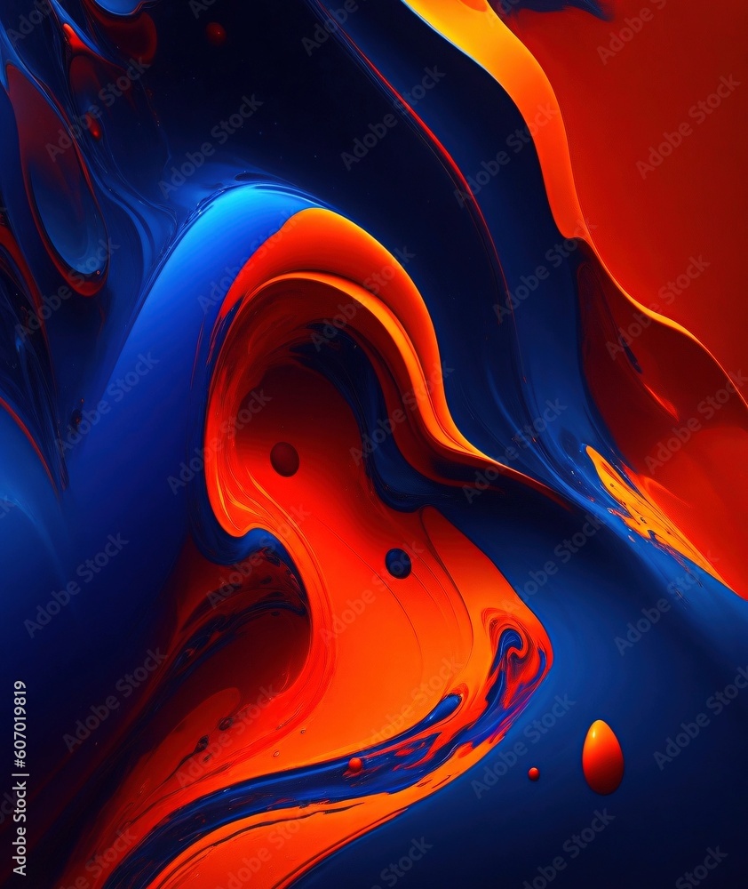 Aufkleber abstract background with vibrant colors and fluid shapes with generative ai technology
