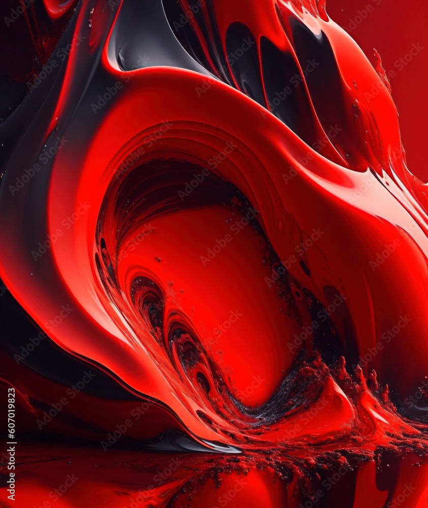 Aufkleber abstract background with vibrant colors and fluid shapes with generative ai technology