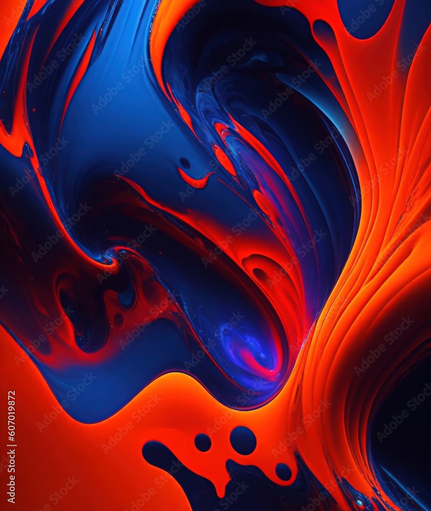 Aufkleber abstract background with vibrant colors and fluid shapes with generative ai technology
