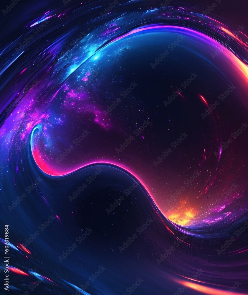 Aufkleber abstract background with vibrant colors and fluid shapes with generative ai technology