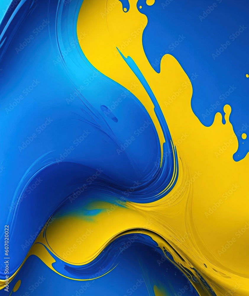 Aufkleber abstract background with vibrant colors and fluid shapes with generative ai technology