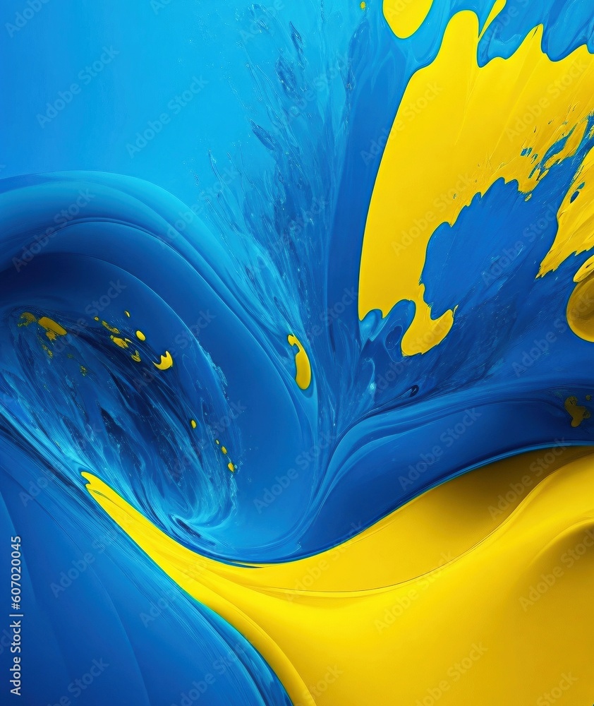 Aufkleber abstract background with vibrant colors and fluid shapes with generative ai technology