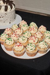 Closeup of cupcakes with cream