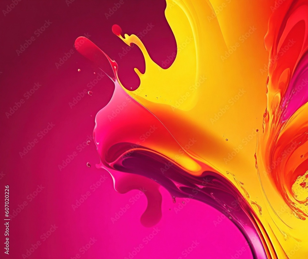 Aufkleber abstract background with vibrant colors and fluid shapes with generative ai technology
