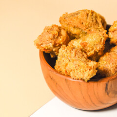 Fried Crispy Tofu Close-Up