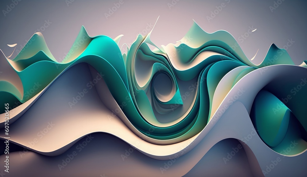 Wall mural abstract 3d background, generative ai