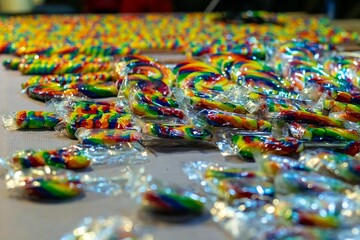 Fototapeta na wymiar Closeup of candies in a market