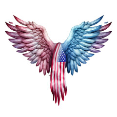 4th Of July American Wings Cliparts