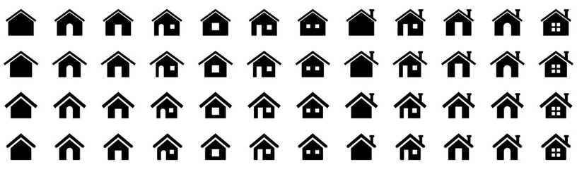 simple house silhouette design icon illustration