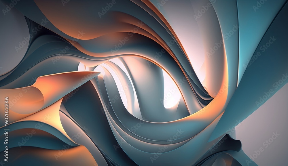 Wall mural abstract 3d background, generative ai