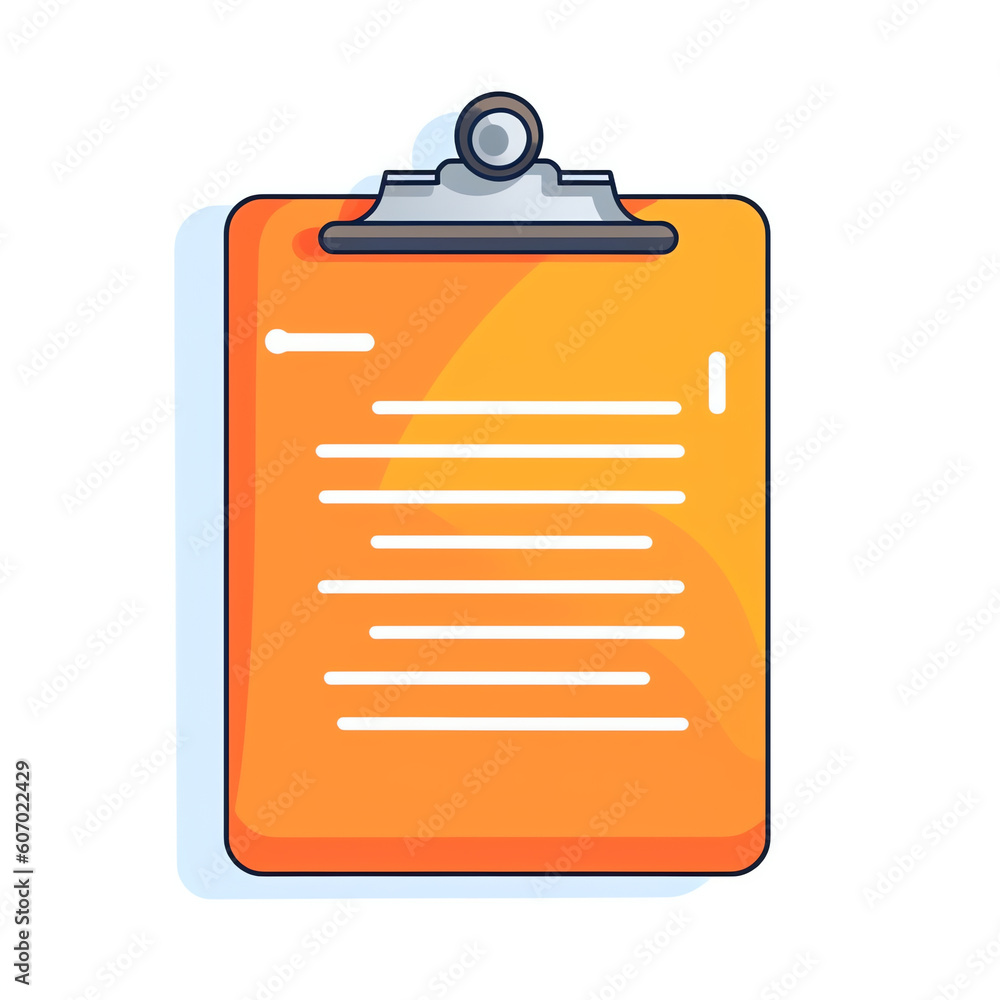 Aufkleber generative ai clipboard with text document and rejected stamp on it. illustration in flat style.